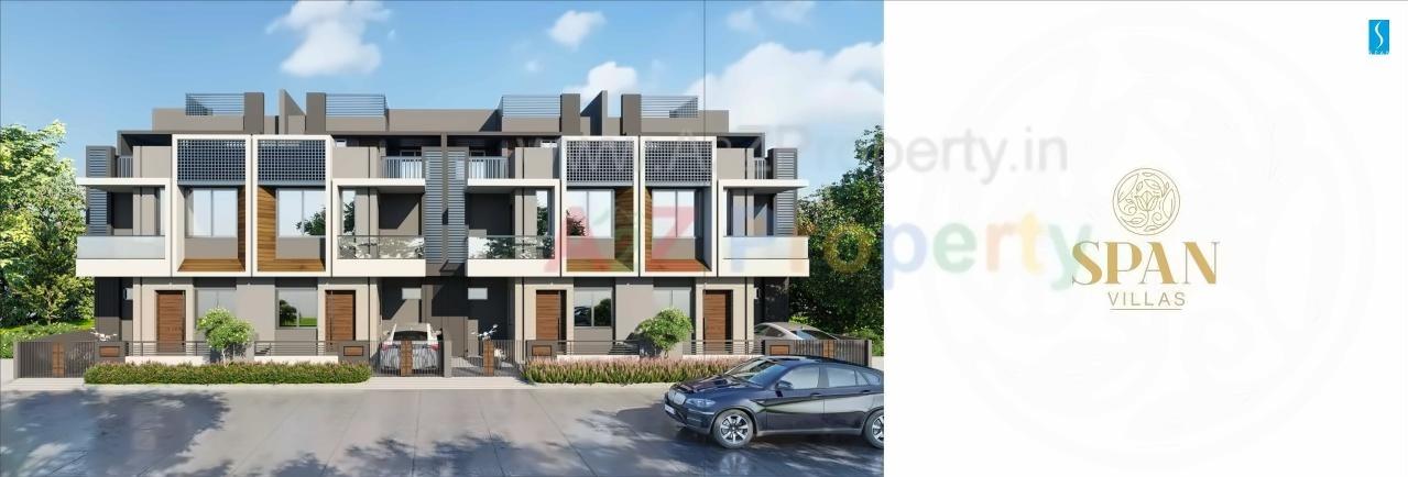 3D Elevation of real estate project Span Villas located at Gandhinagar, Gandhinagar, Gujarat