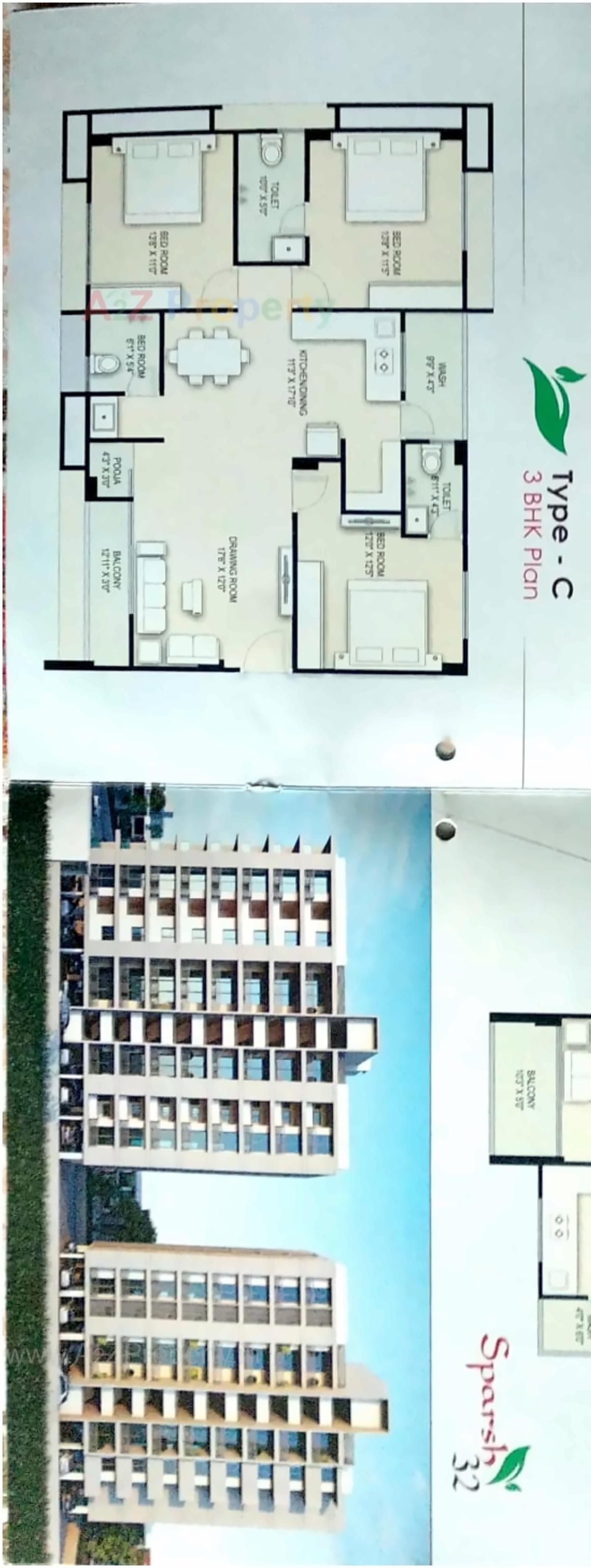 Layout of real estate project Sparsh located at Kudasan, Gandhinagar, Gujarat