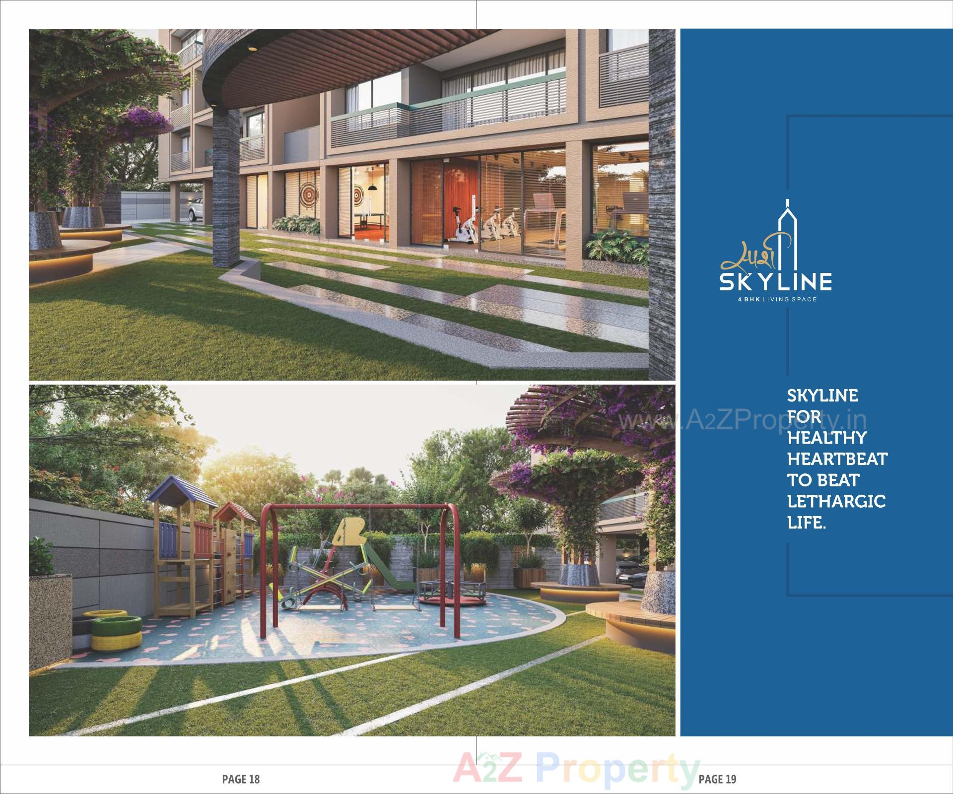 3D Elevation of real estate project Sparsh Skyline located at Koba, Gandhinagar, Gujarat