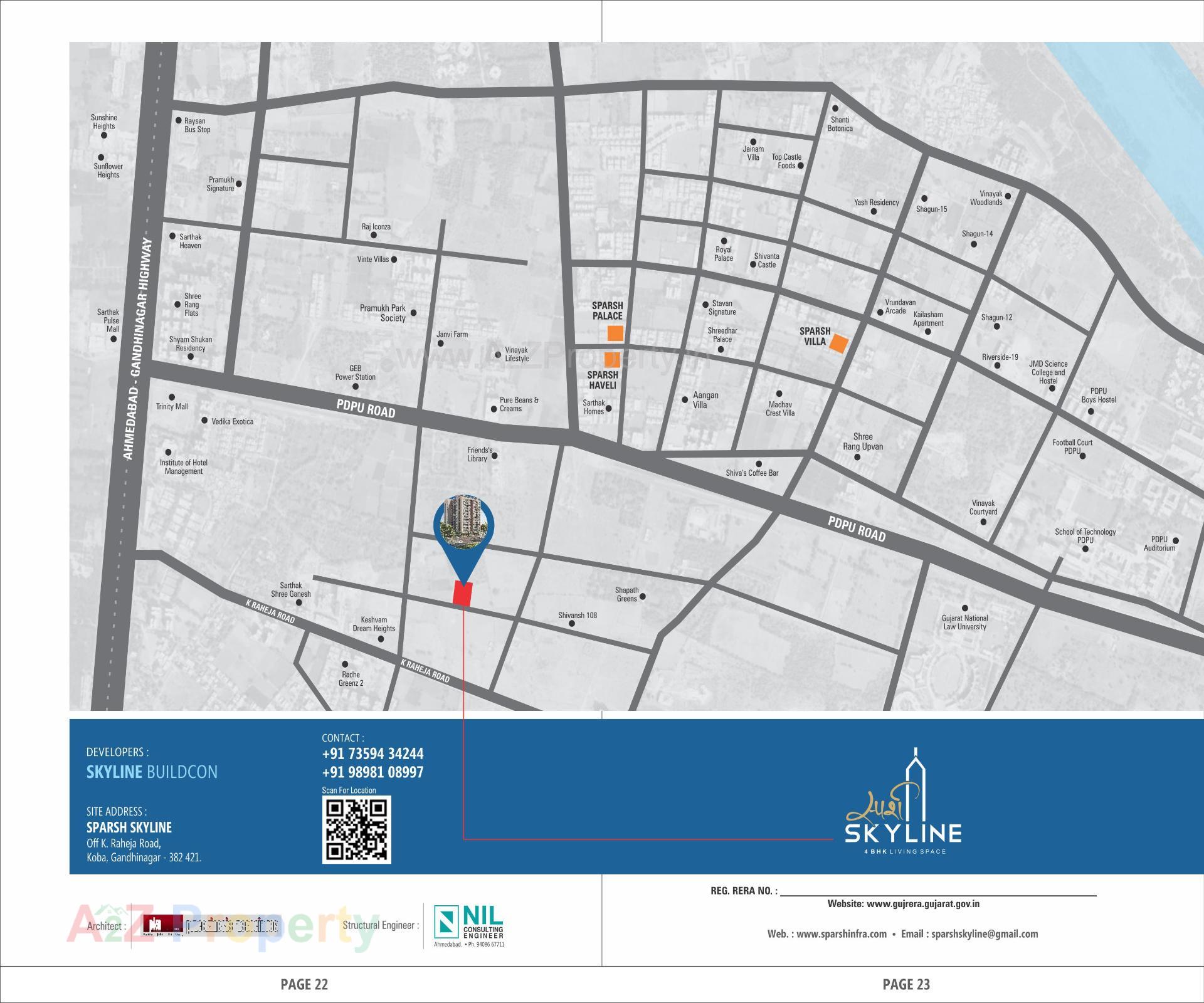  of real estate project Sparsh Skyline located at Koba, Gandhinagar, Gujarat