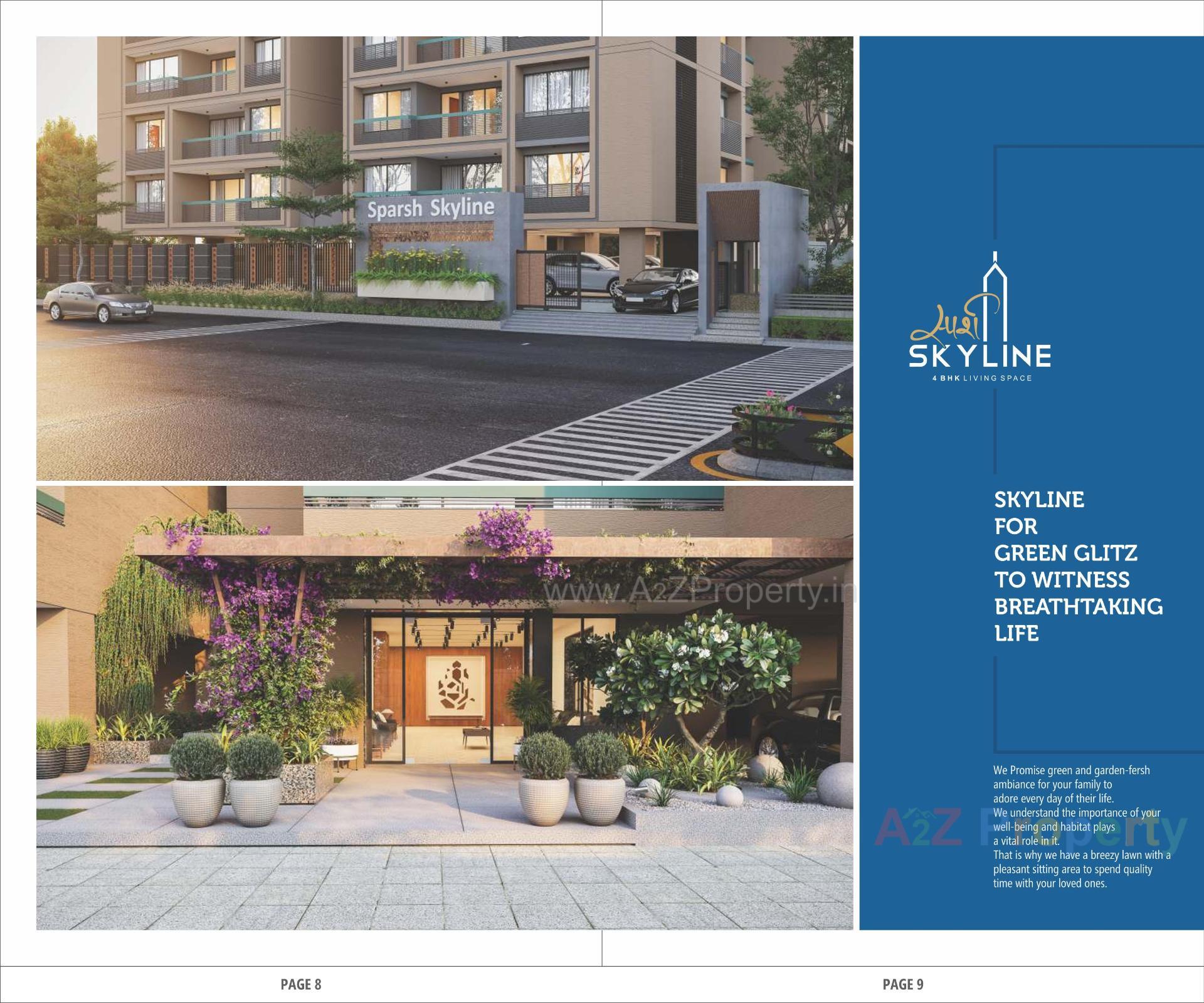 3D Elevation of real estate project Sparsh Skyline located at Koba, Gandhinagar, Gujarat