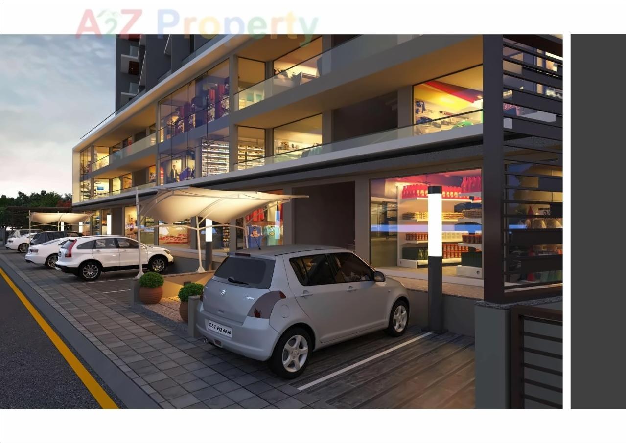3D Elevation of real estate project Spenta Square located at Vavol, Gandhinagar, Gujarat