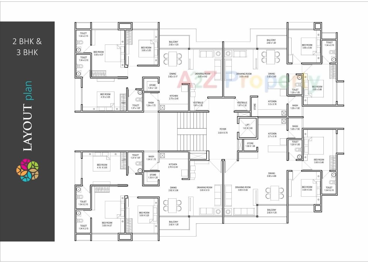 Layout of real estate project Spenta Square located at Vavol, Gandhinagar, Gujarat