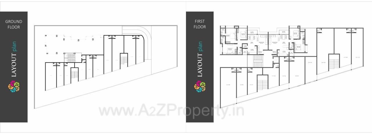 Layout of real estate project Spenta Square located at Vavol, Gandhinagar, Gujarat