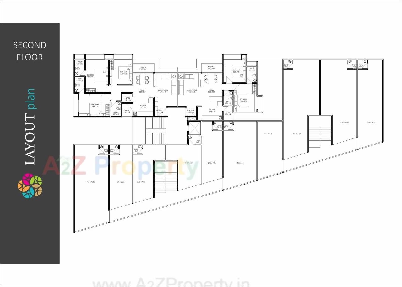 Layout of real estate project Spenta Square located at Vavol, Gandhinagar, Gujarat