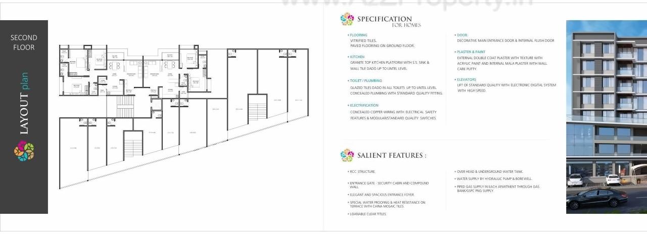 Layout of real estate project Spenta Square located at Vavol, Gandhinagar, Gujarat