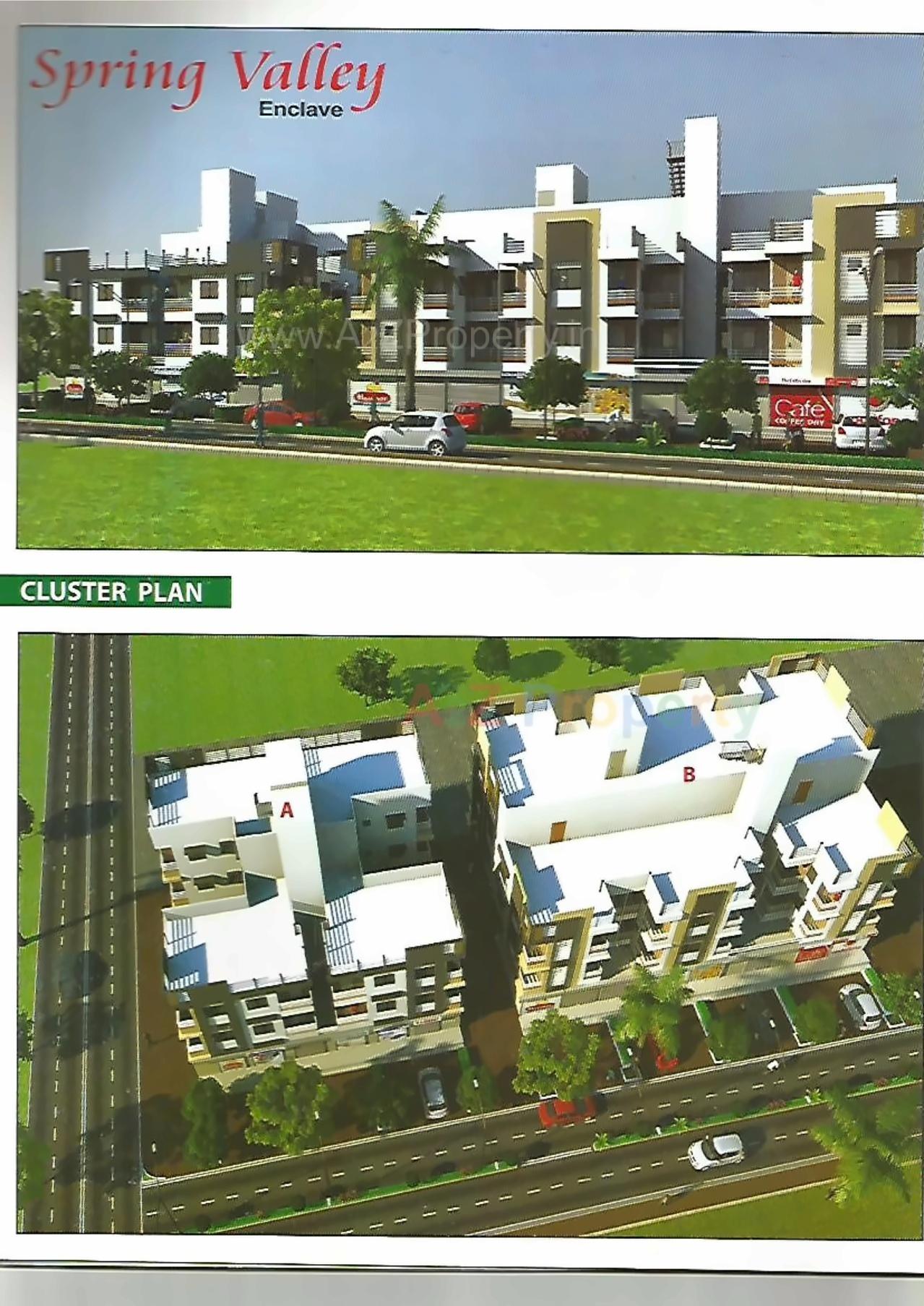 3D Elevation of real estate project Spring Valley Enclave located at Kolavada, Gandhinagar, Gujarat