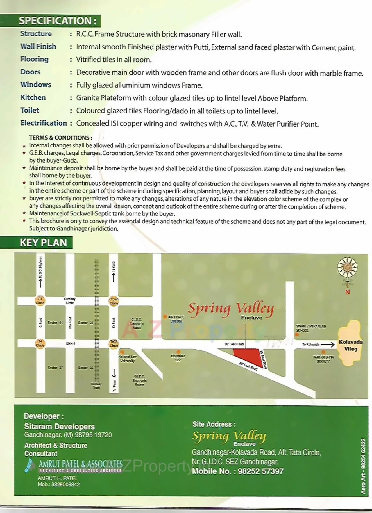  of real estate project Spring Valley Enclave located at Kolavada, Gandhinagar, Gujarat
