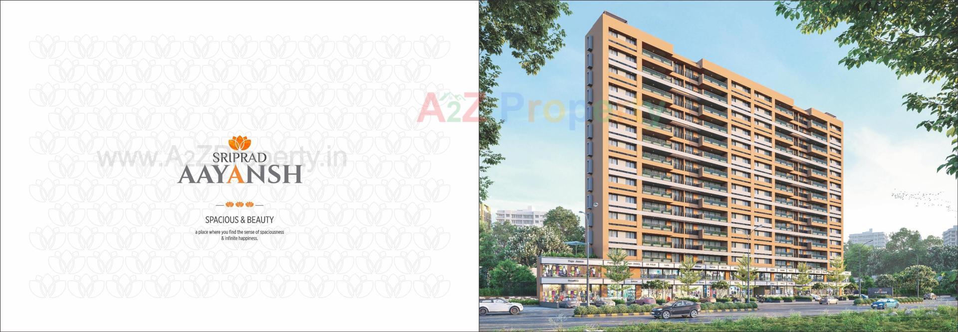 3D Elevation of real estate project Sriprad Aayansh located at Vasna-hadmatiya, Gandhinagar, Gujarat