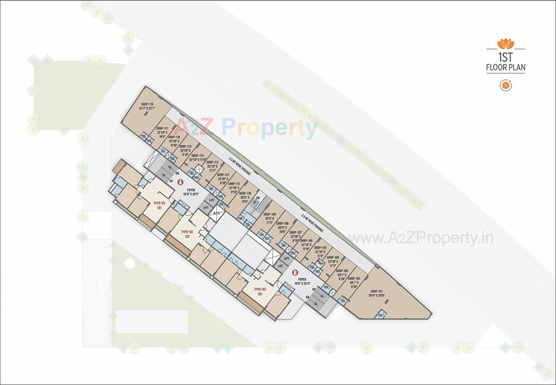 Layout of real estate project Sriprad Aayansh located at Vasna-hadmatiya, Gandhinagar, Gujarat