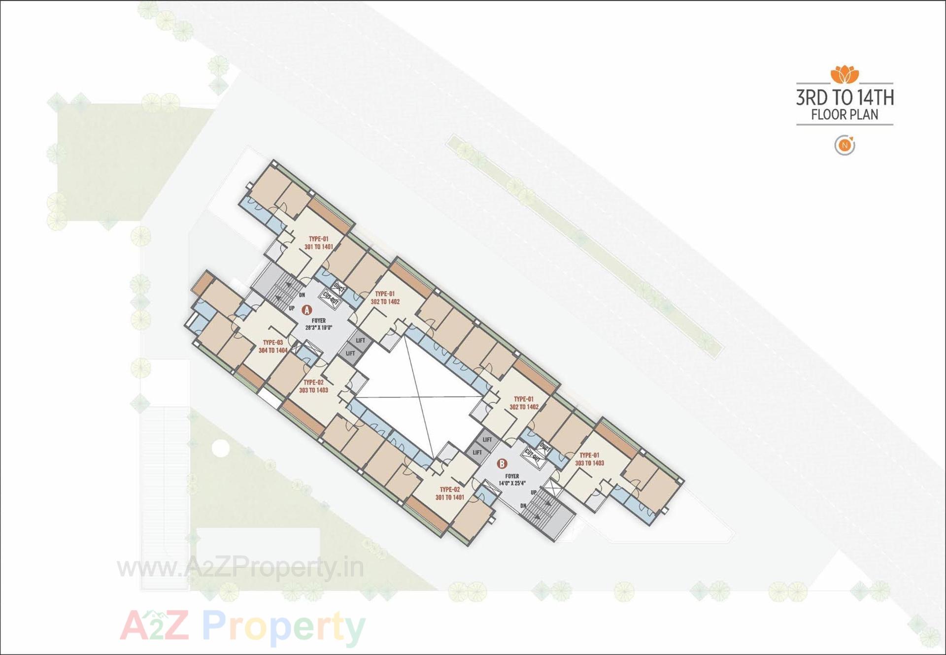 Layout of real estate project Sriprad Aayansh located at Vasna-hadmatiya, Gandhinagar, Gujarat