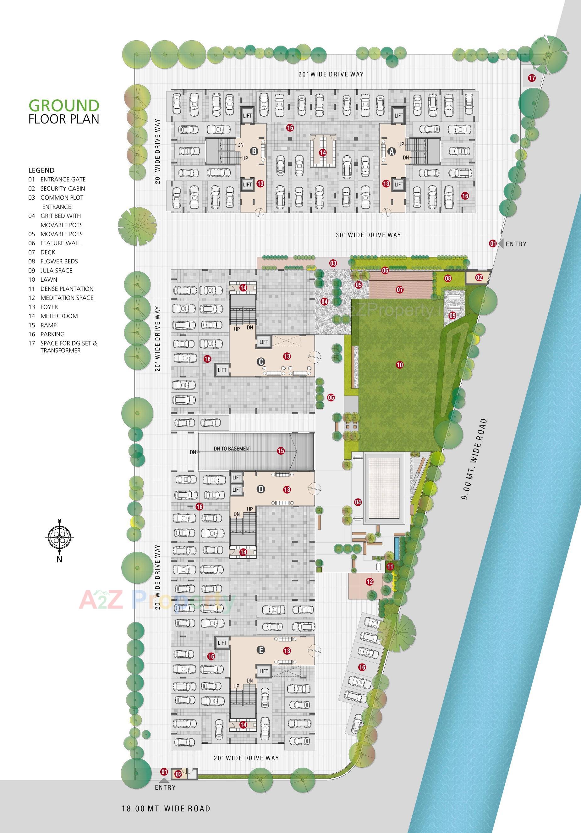 Layout of real estate project Srushti located at Kudasan, Gandhinagar, Gujarat