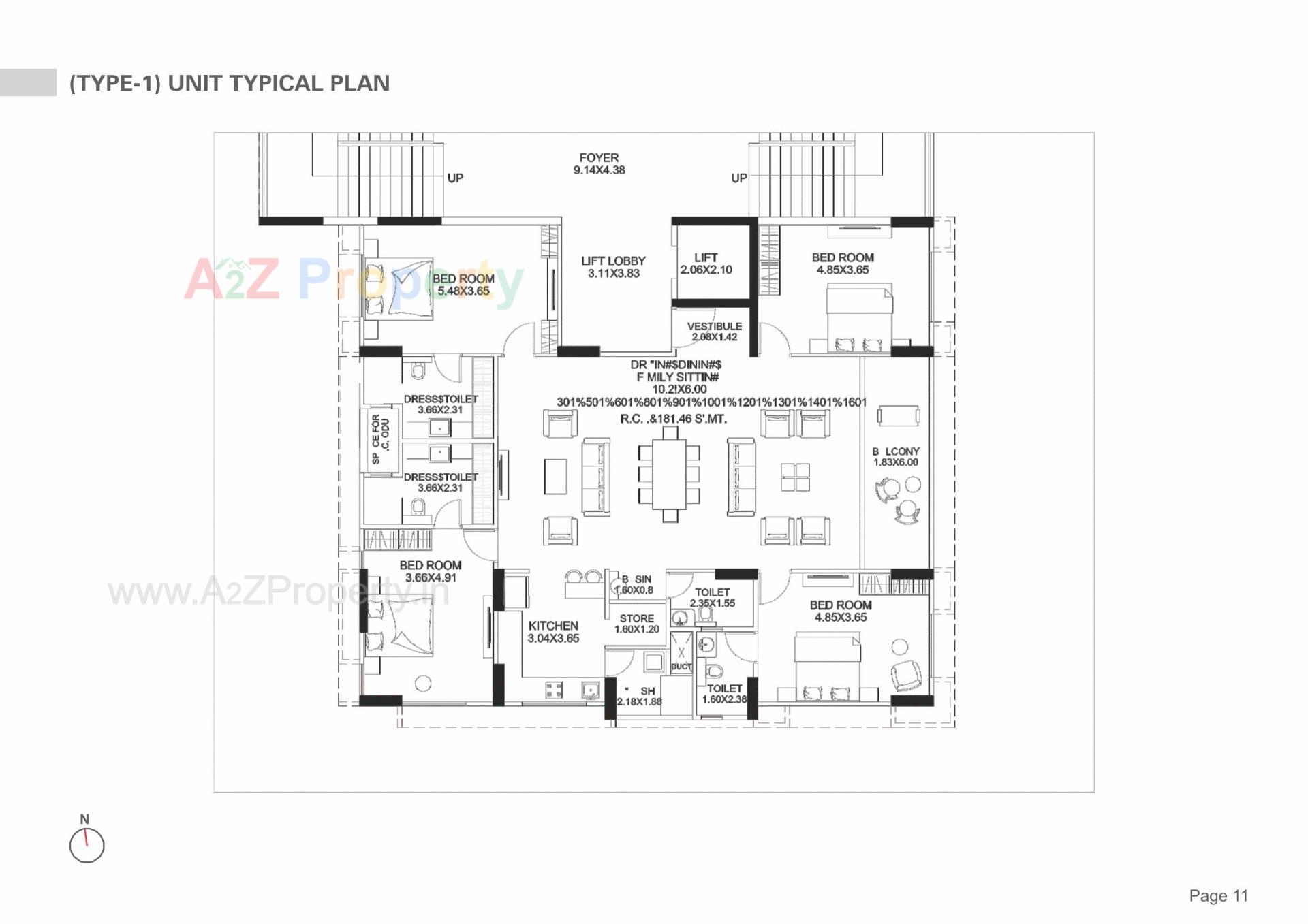 Layout of real estate project Stately located at Koba, Gandhinagar, Gujarat