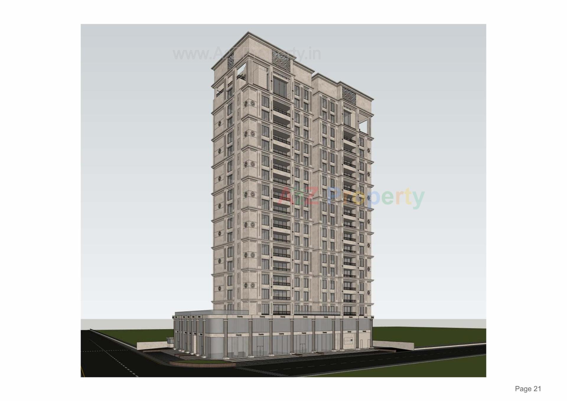 3D Elevation of real estate project Stately located at Koba, Gandhinagar, Gujarat