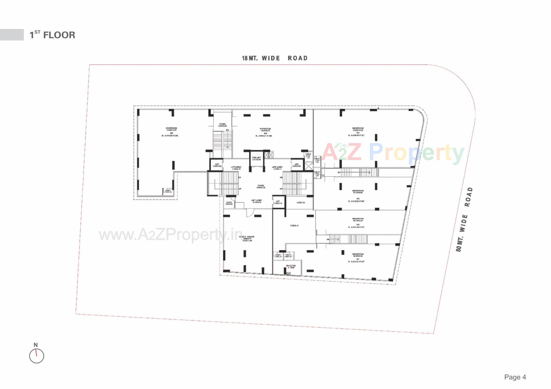 Layout of real estate project Stately located at Koba, Gandhinagar, Gujarat