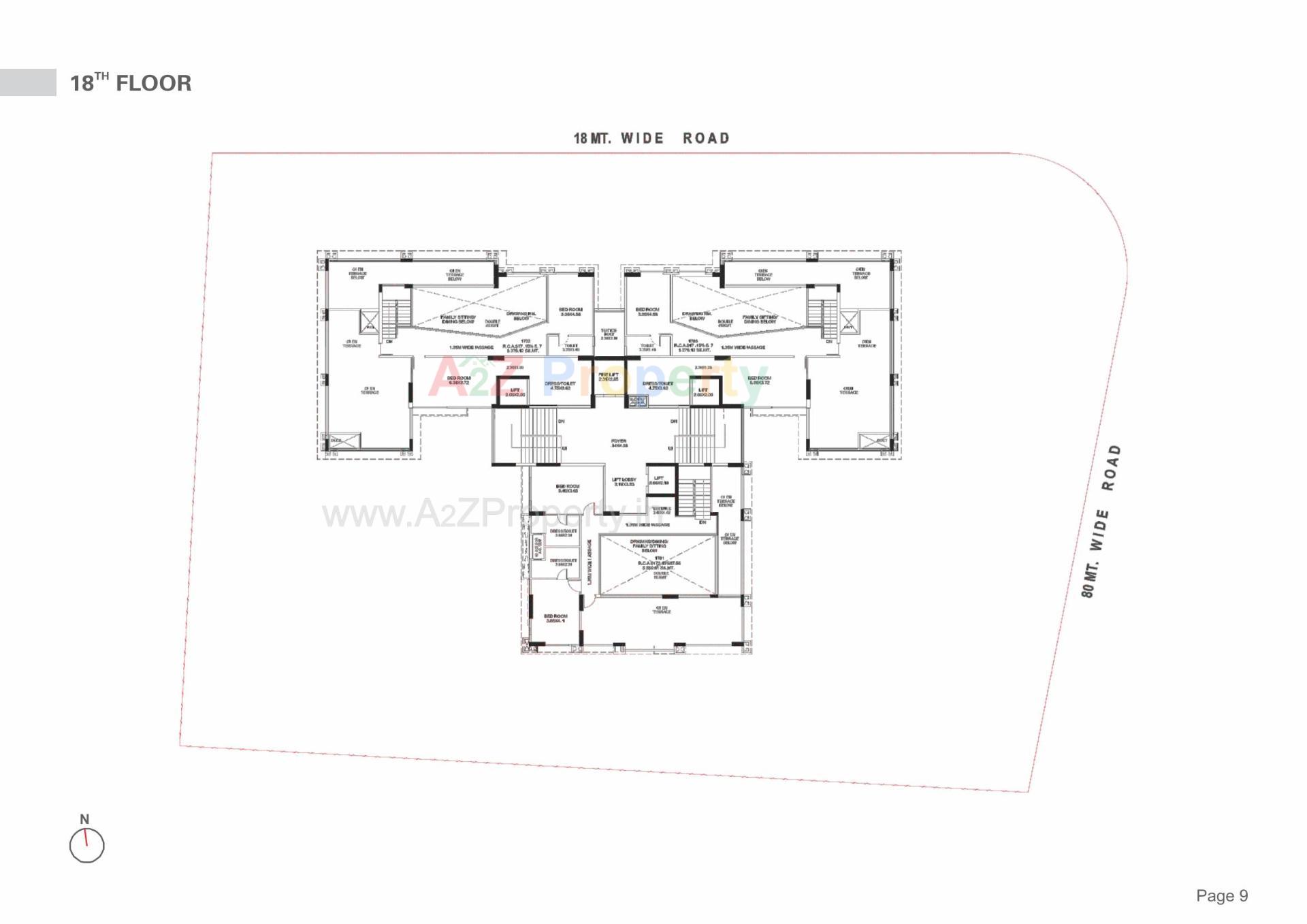 Layout of real estate project Stately located at Koba, Gandhinagar, Gujarat