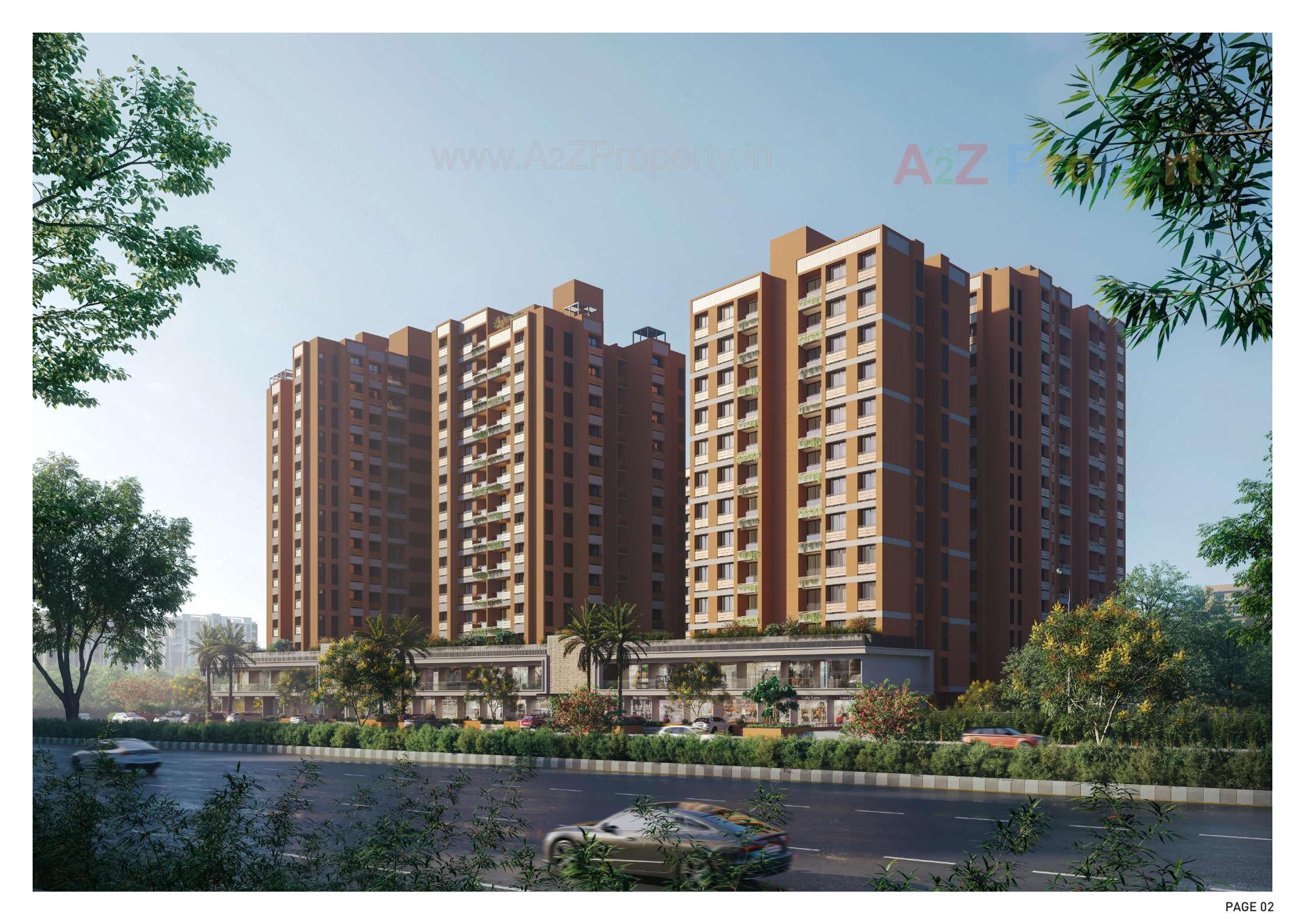 3D Elevation of real estate project Stavya Sky located at Palaj, Gandhinagar, Gujarat