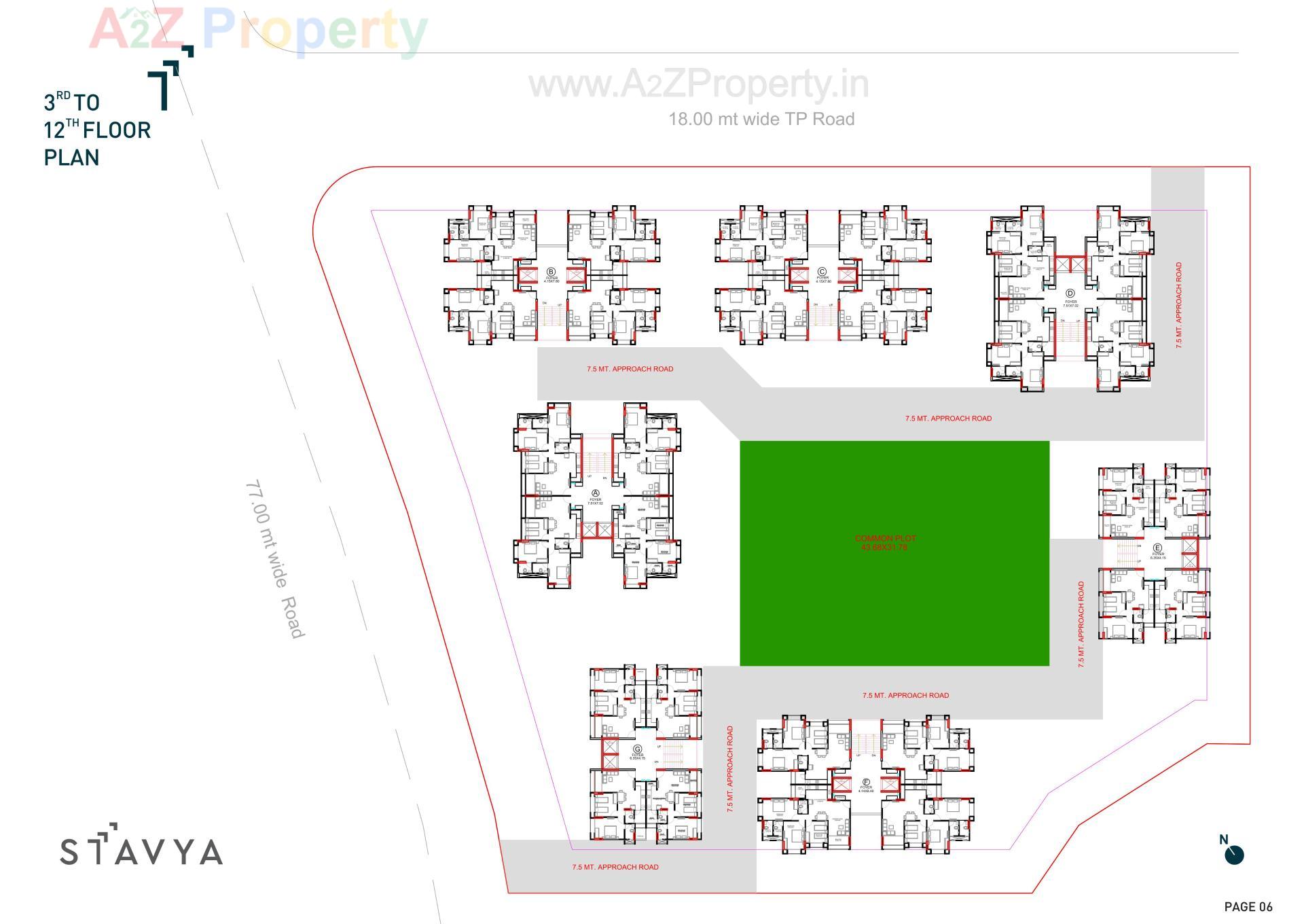 Layout of real estate project Stavya Sky located at Palaj, Gandhinagar, Gujarat