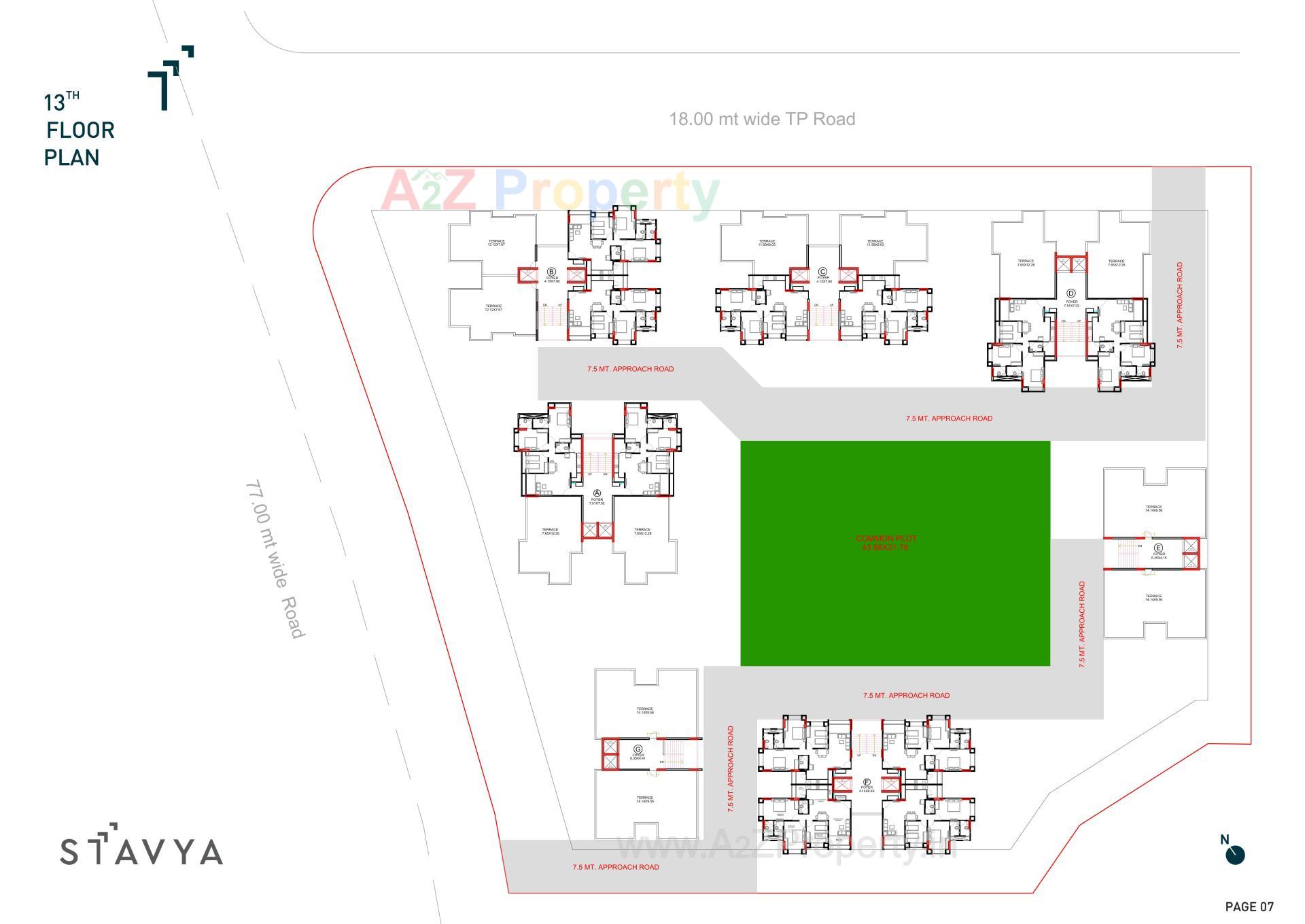 Layout of real estate project Stavya Sky located at Palaj, Gandhinagar, Gujarat