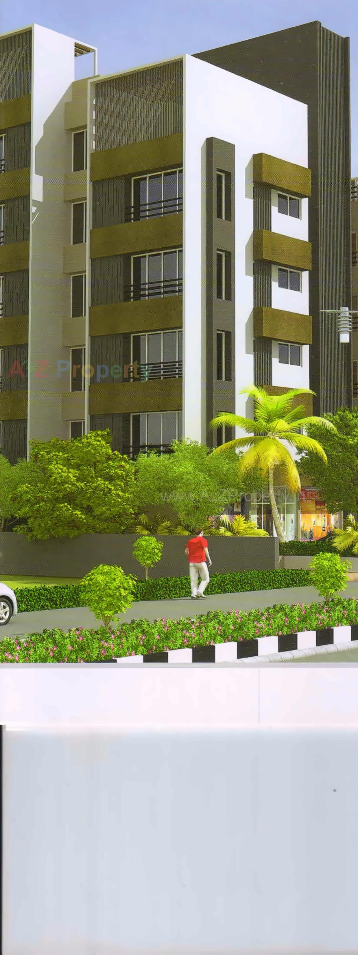 3D Elevation of real estate project Sthapan located at Uvarsad, Gandhinagar, Gujarat