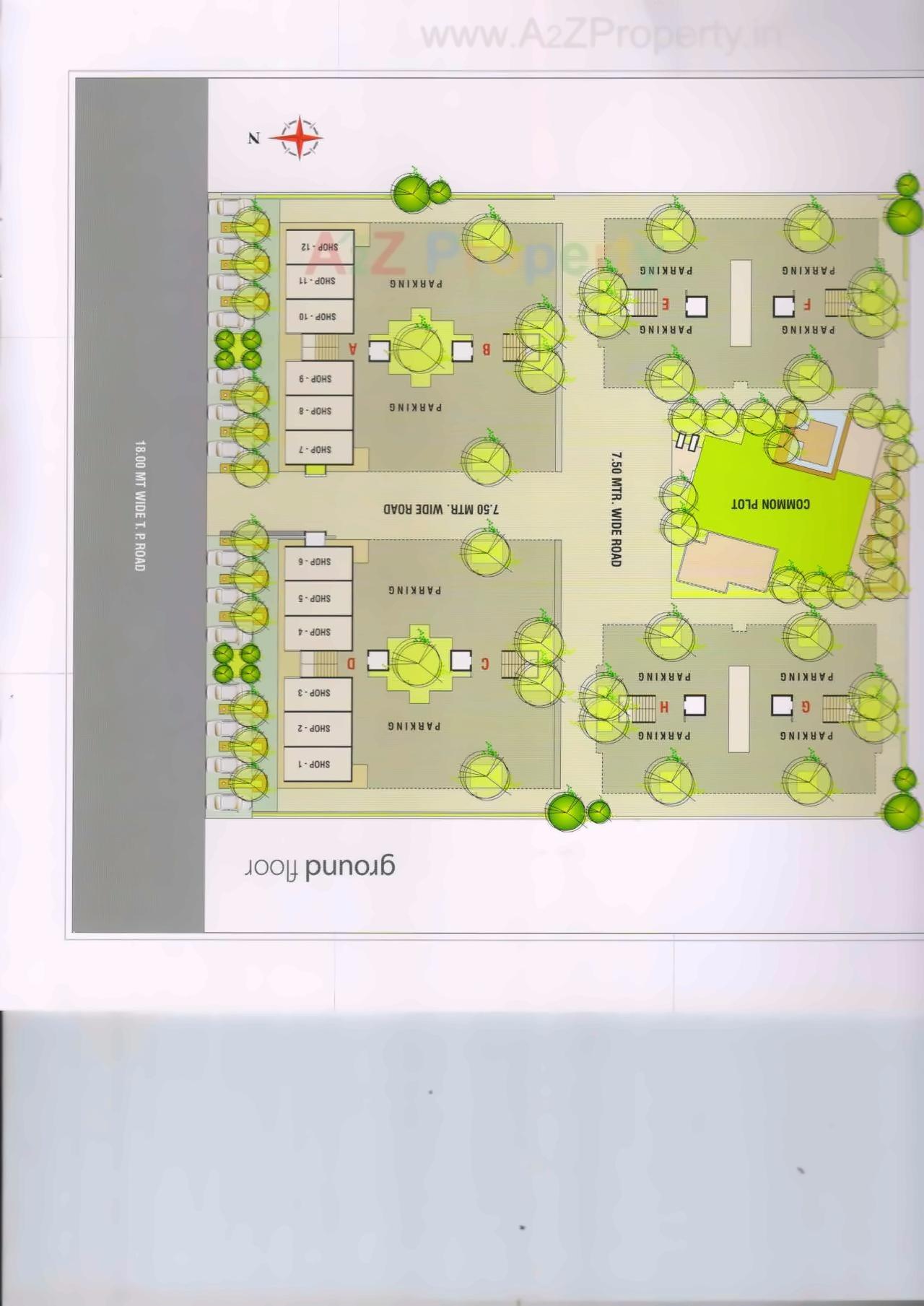 Layout of real estate project Sthapan located at Uvarsad, Gandhinagar, Gujarat