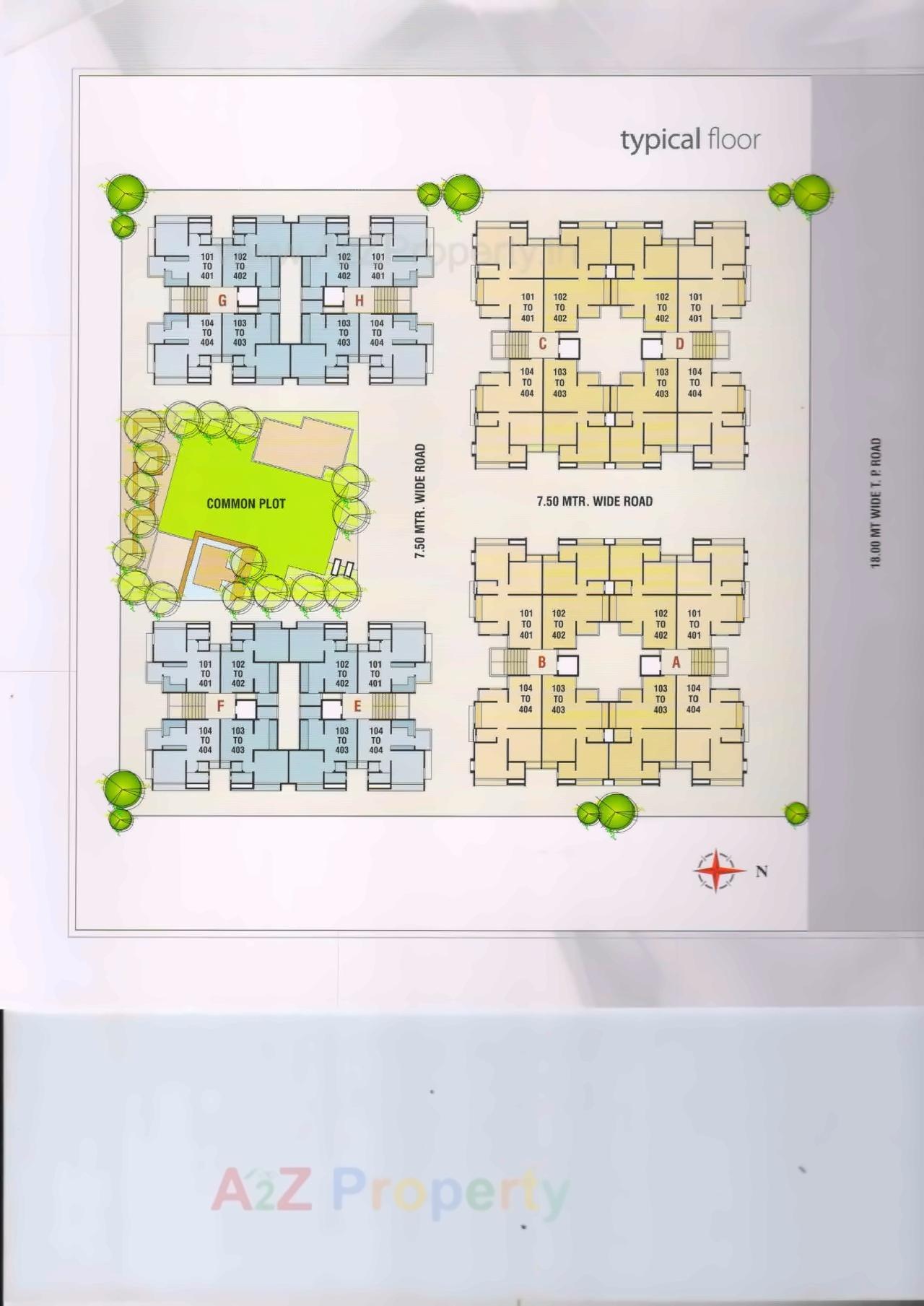 Layout of real estate project Sthapan located at Uvarsad, Gandhinagar, Gujarat