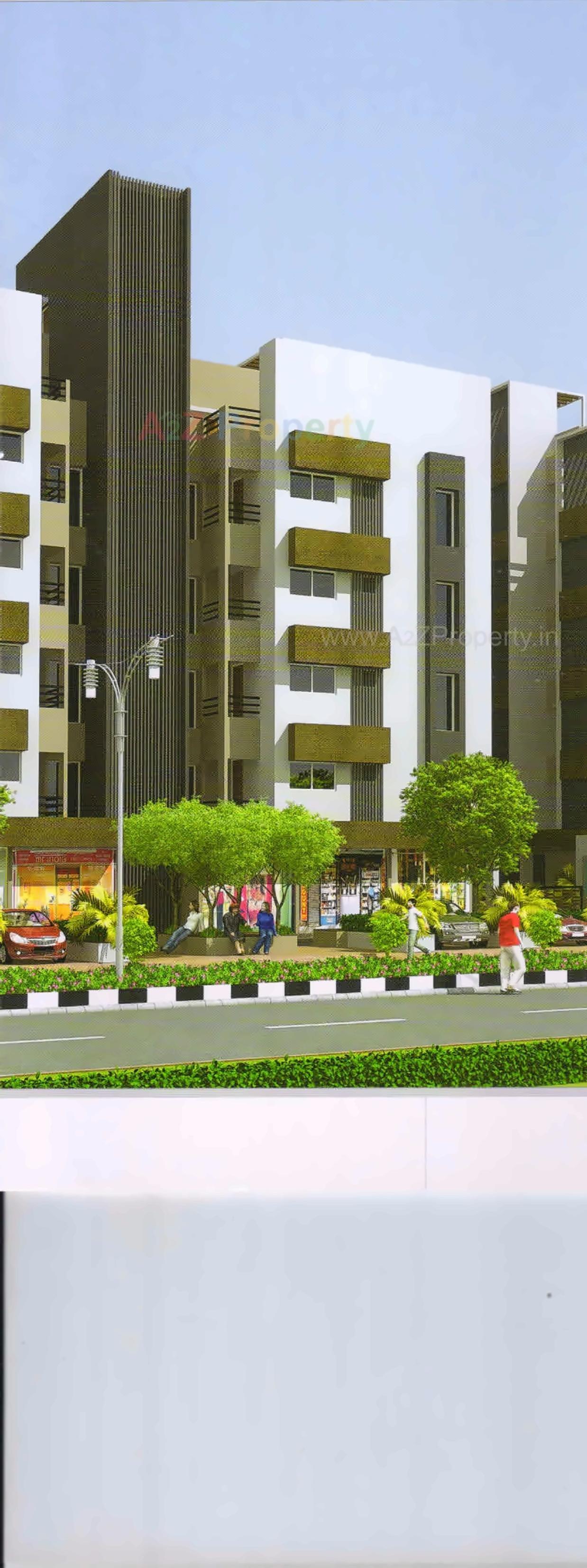 3D Elevation of real estate project Sthapan located at Uvarsad, Gandhinagar, Gujarat