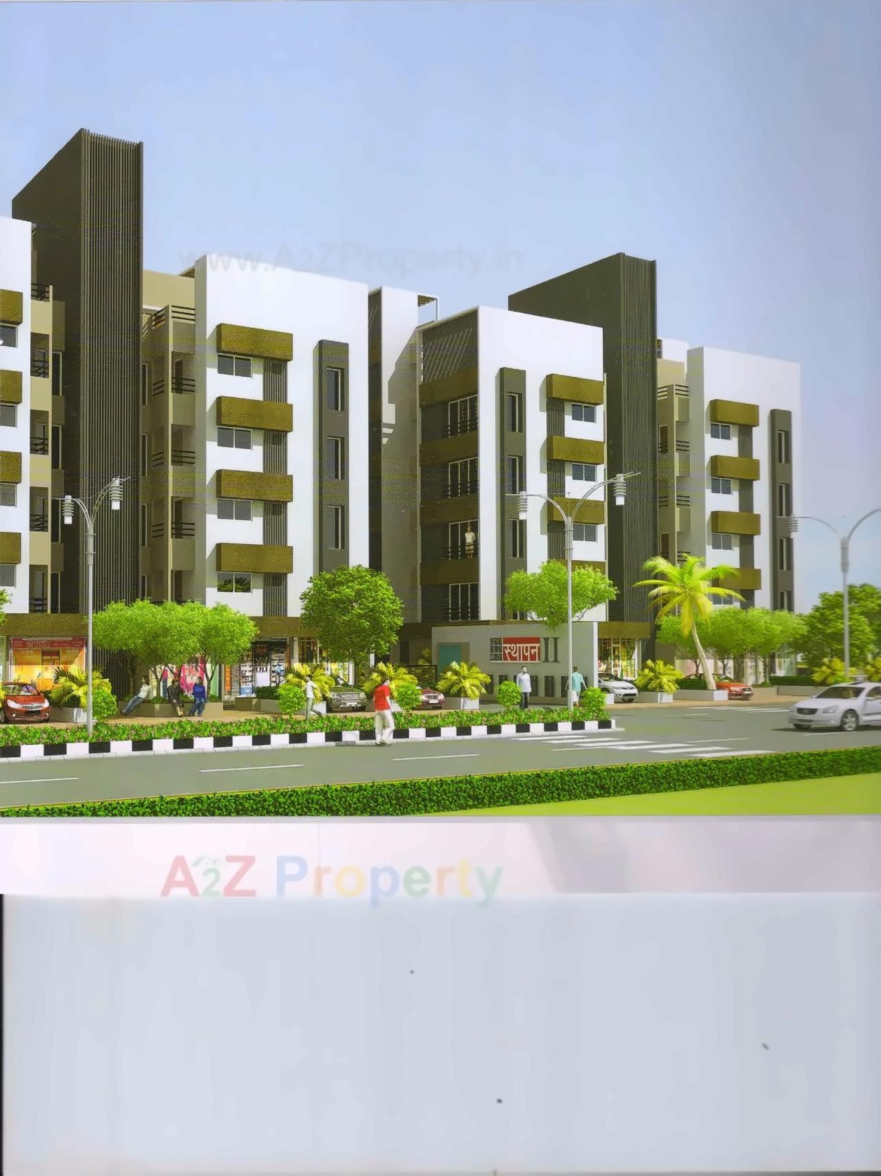 3D Elevation of real estate project Sthapan located at Uvarsad, Gandhinagar, Gujarat