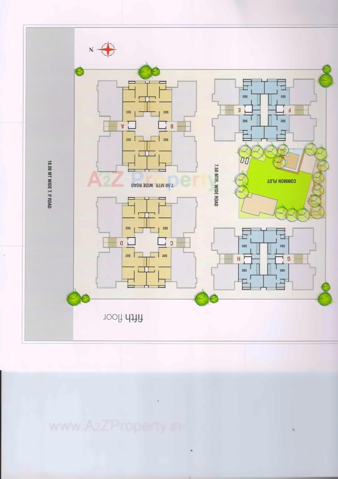 Layout of real estate project Sthapan located at Uvarsad, Gandhinagar, Gujarat