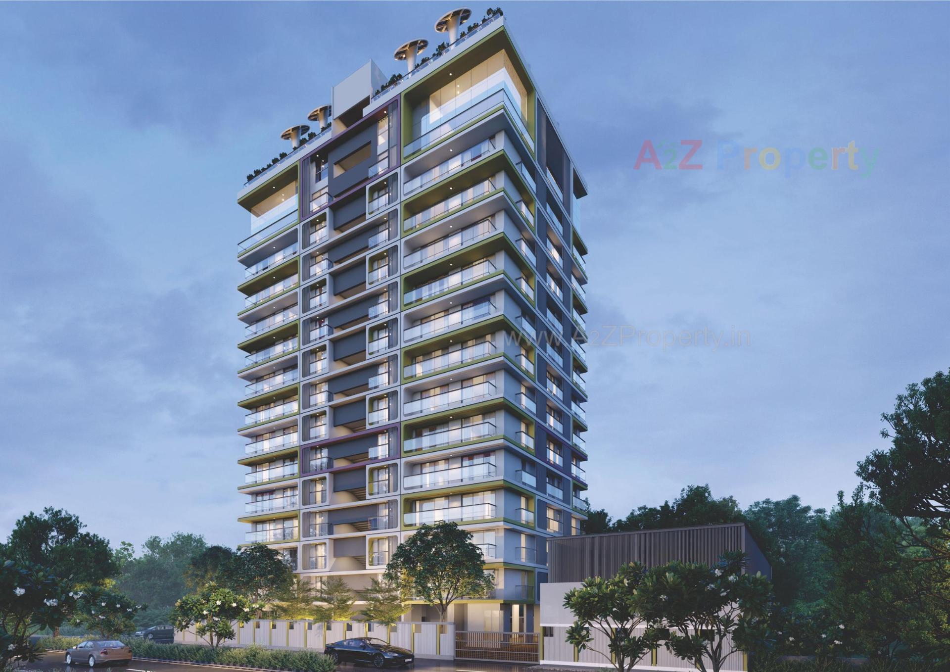 3D Elevation of real estate project Stuti located at Koba, Gandhinagar, Gujarat