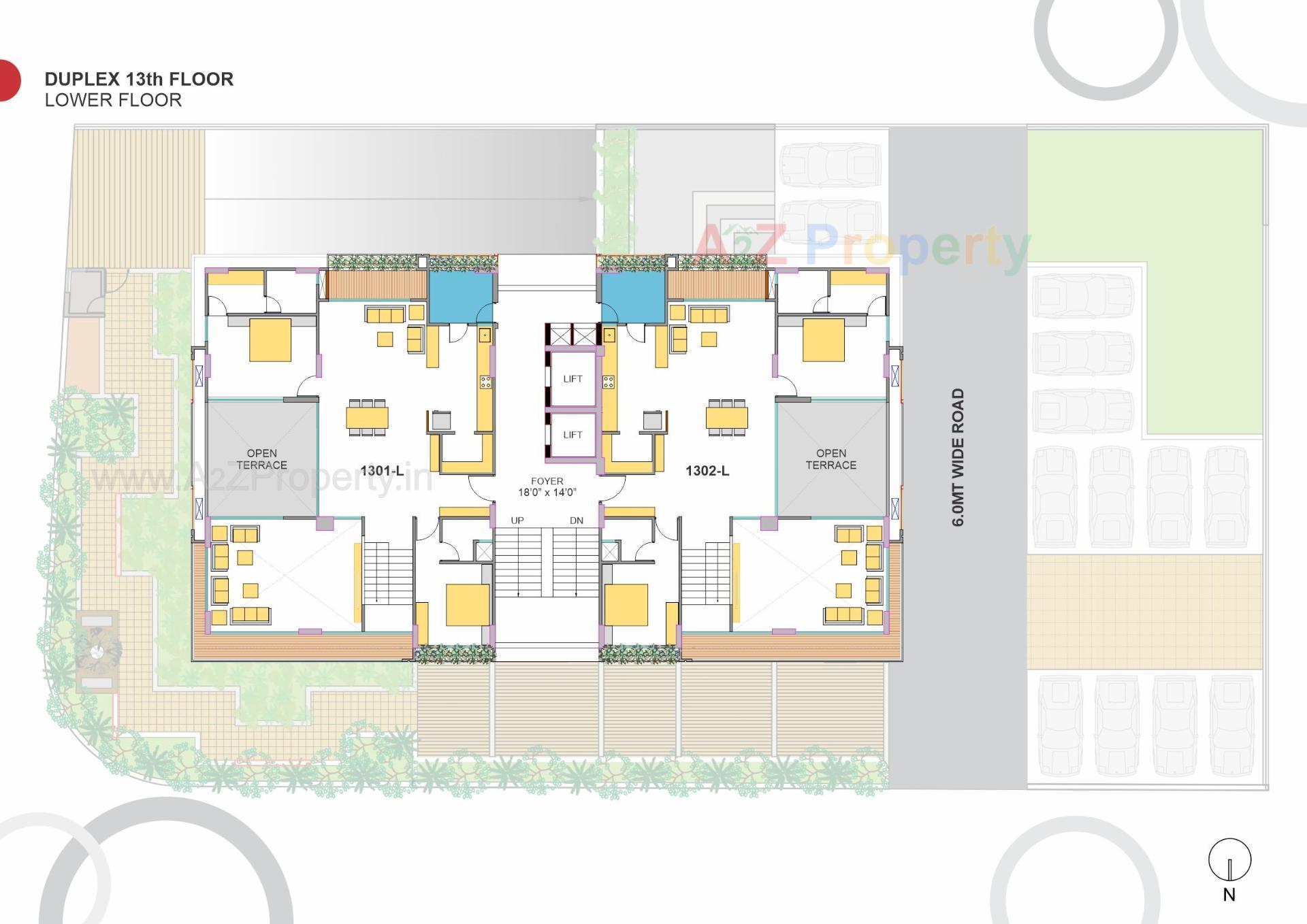 Layout of real estate project Stuti located at Koba, Gandhinagar, Gujarat
