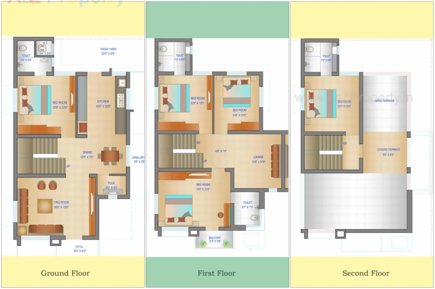 Layout of real estate project Sun Bunglows located at Gandhinagar, Gandhinagar, Gujarat
