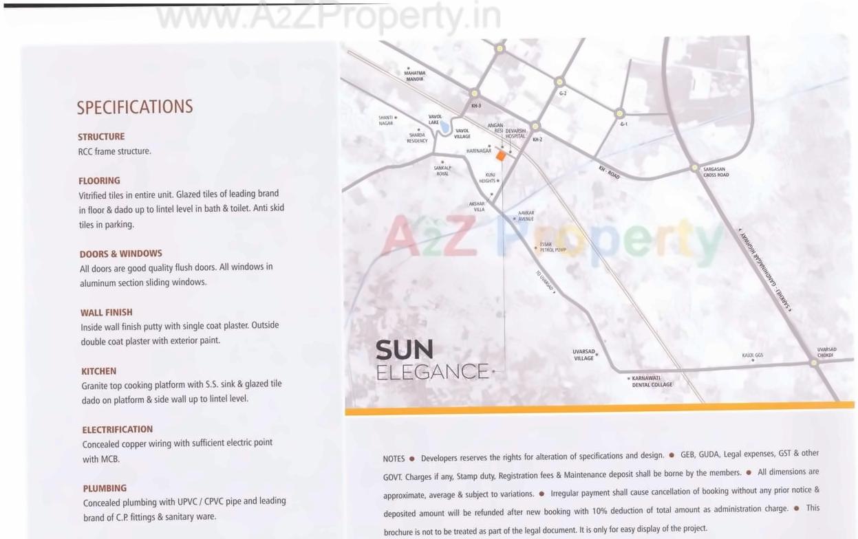  of real estate project Sun Elegance located at Vavol, Gandhinagar, Gujarat