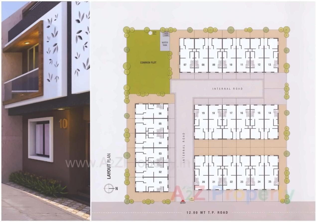 Layout of real estate project Sun Elegance located at Vavol, Gandhinagar, Gujarat