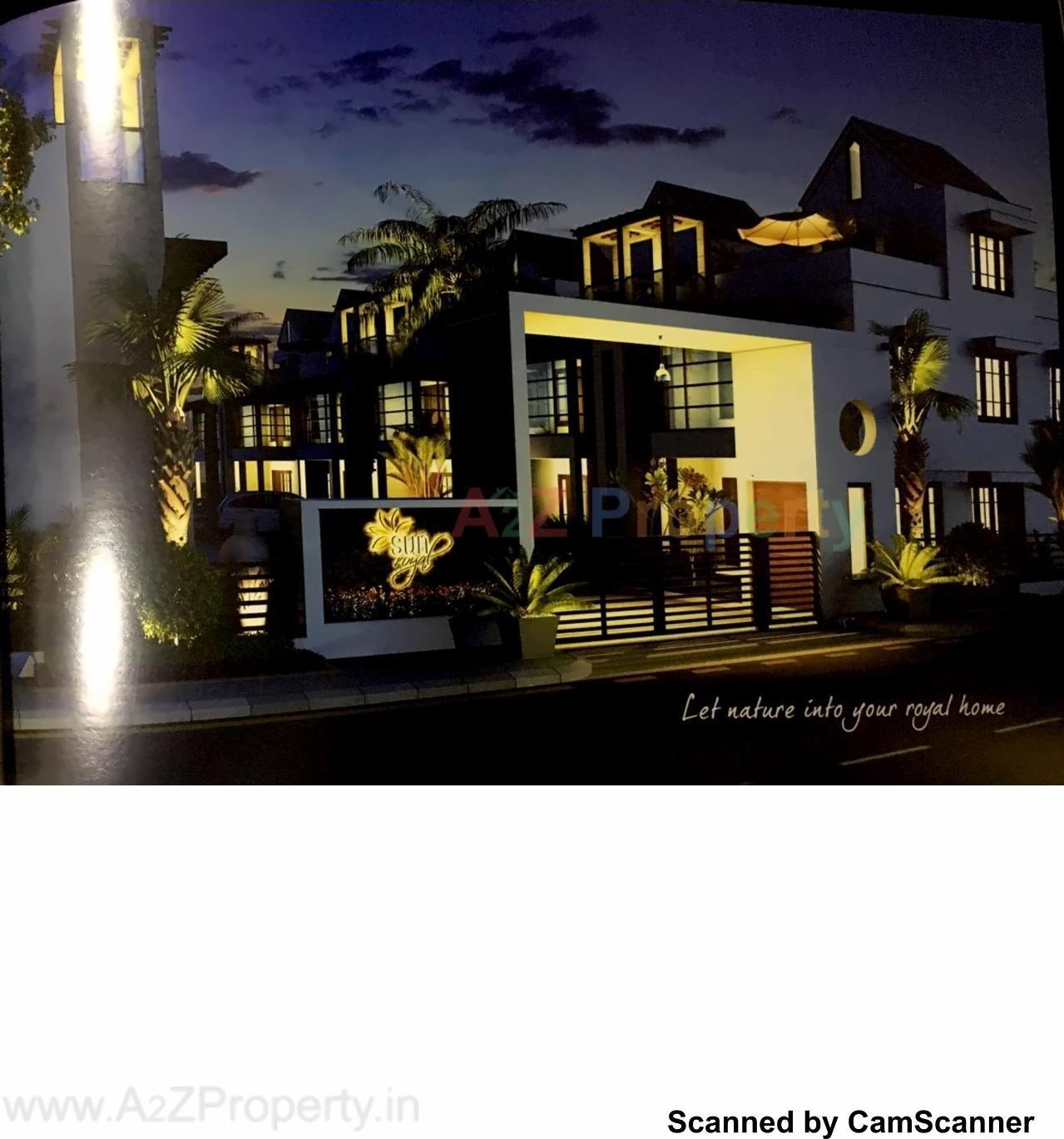 3D Elevation of real estate project Sun Royal Bungalows located at Raysan, Gandhinagar, Gujarat