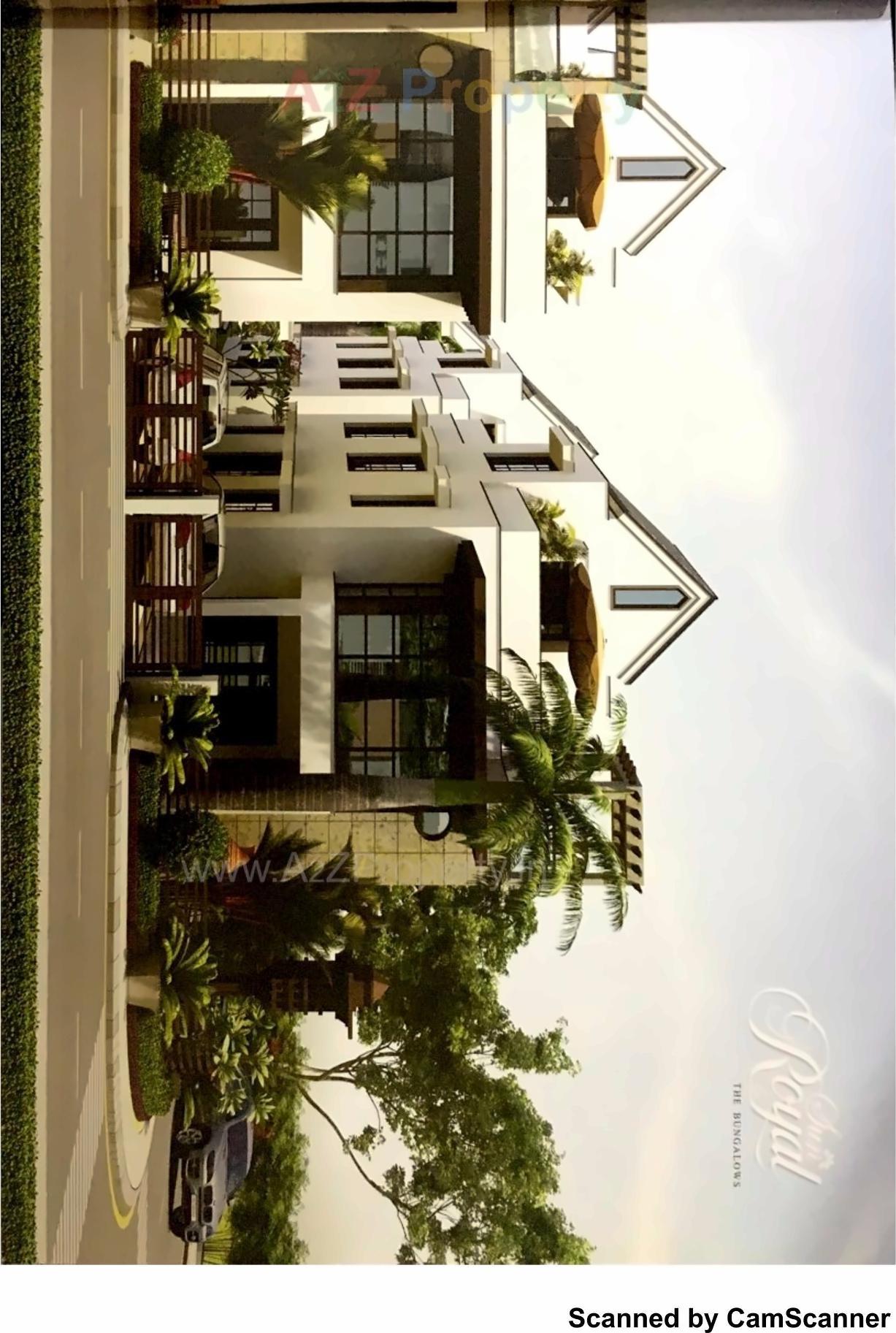 3D Elevation of real estate project Sun Royal Bungalows located at Raysan, Gandhinagar, Gujarat