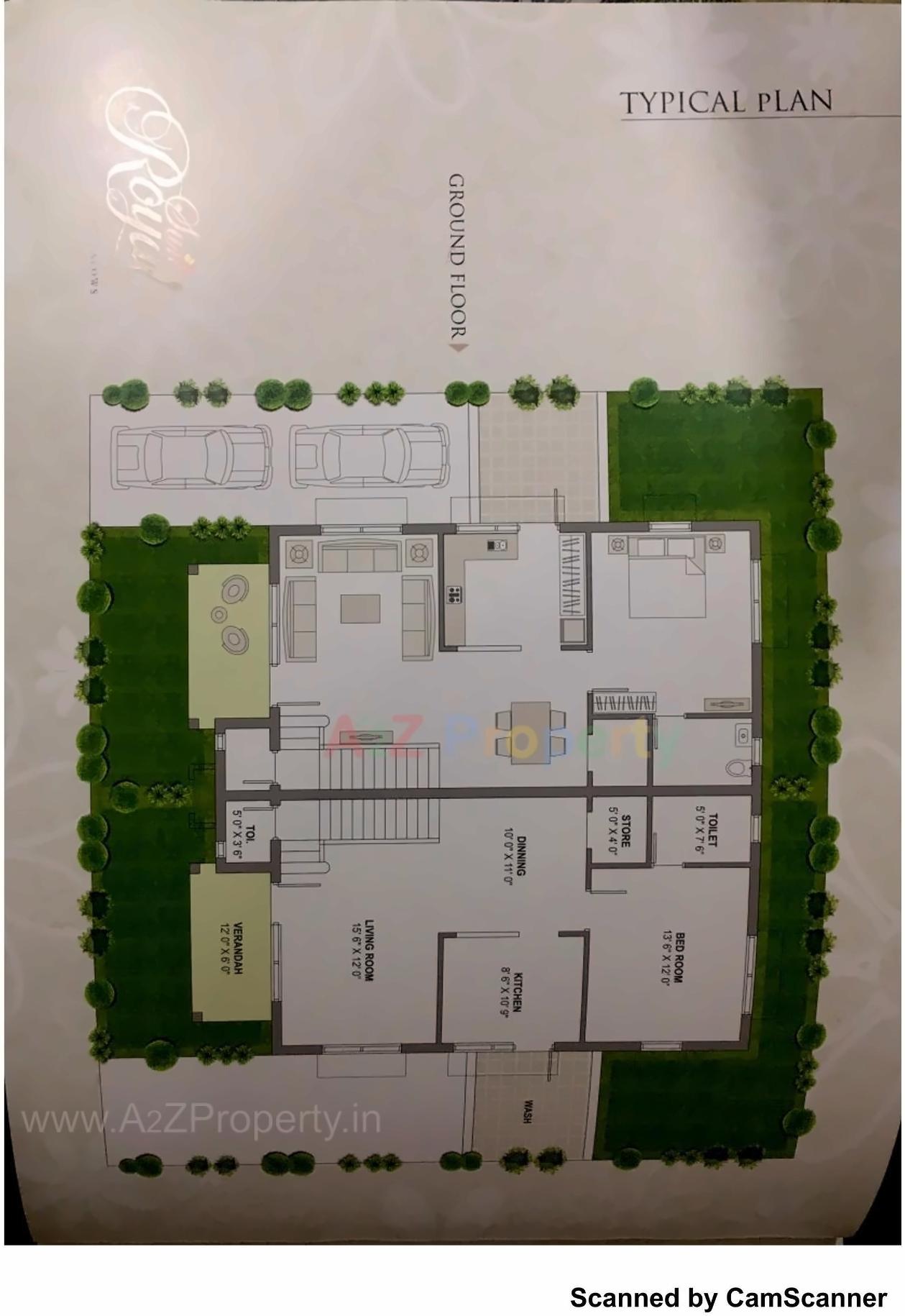 Layout of real estate project Sun Royal Bungalows located at Raysan, Gandhinagar, Gujarat