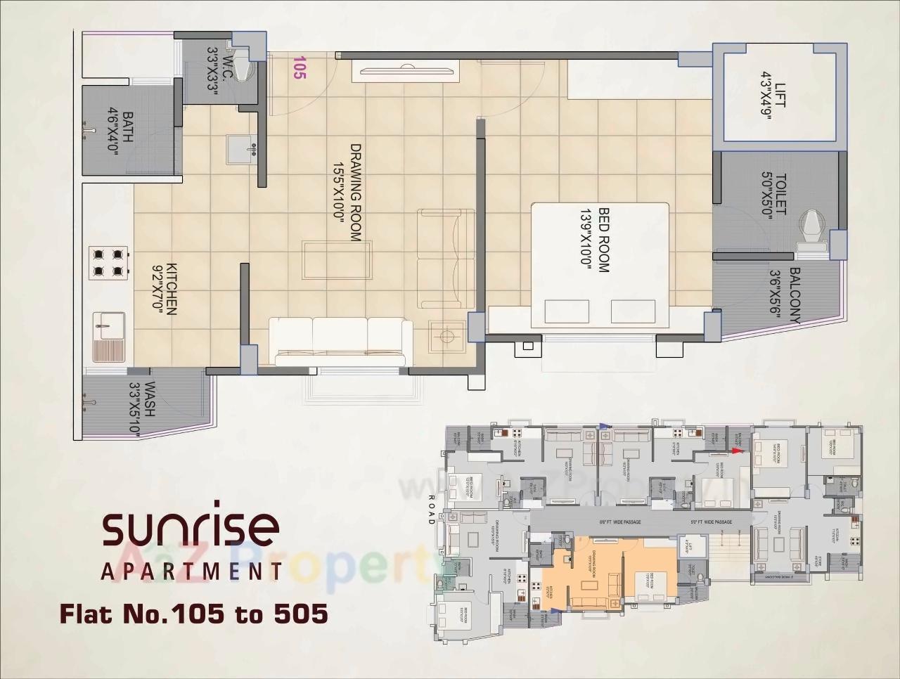 Layout of real estate project Sunrise Appartment located at Pethapur, Gandhinagar, Gujarat