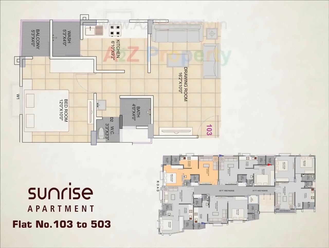 Layout of real estate project Sunrise Appartment located at Pethapur, Gandhinagar, Gujarat