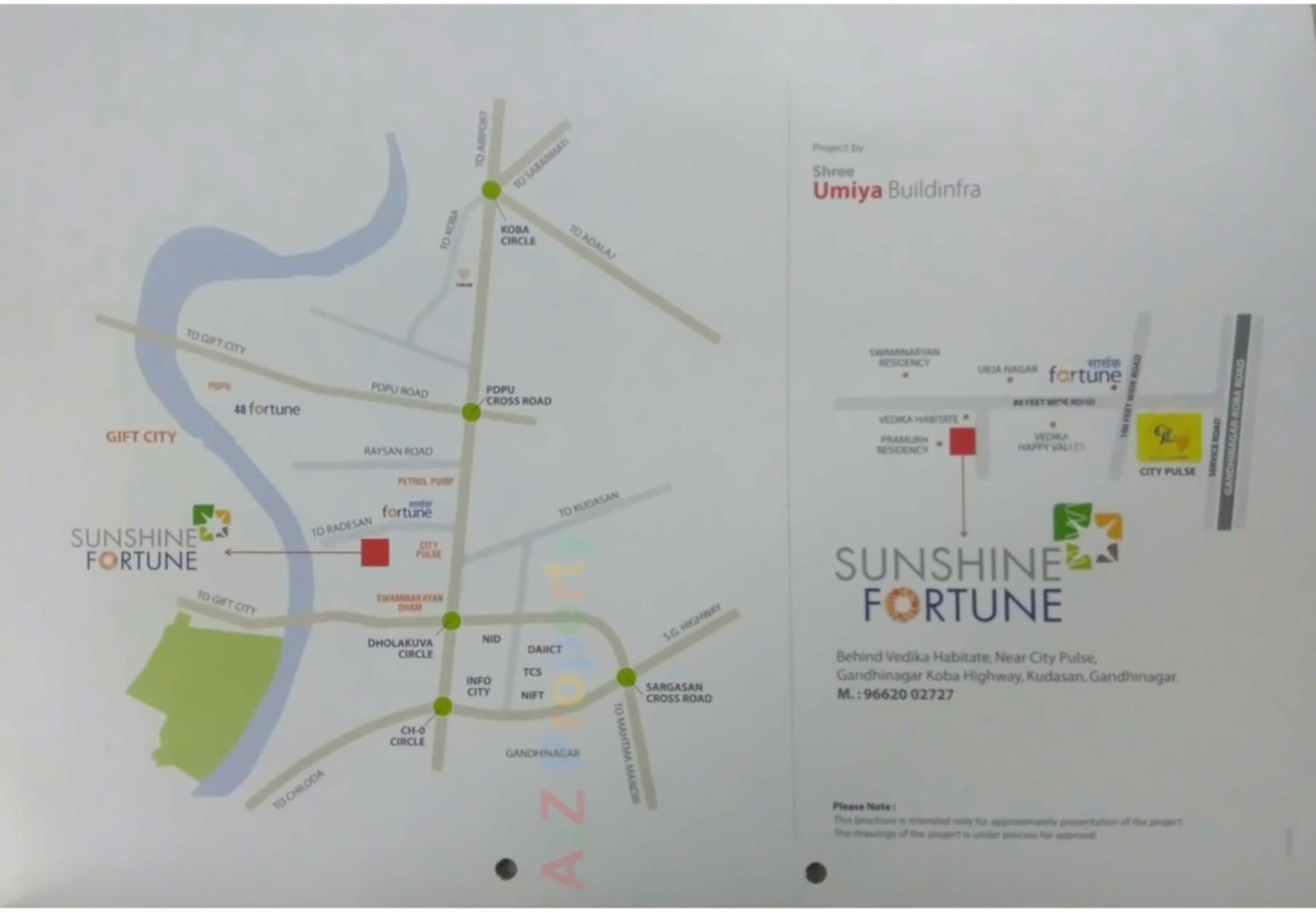  of real estate project Sunshine Fortune located at Indroda, Gandhinagar, Gujarat