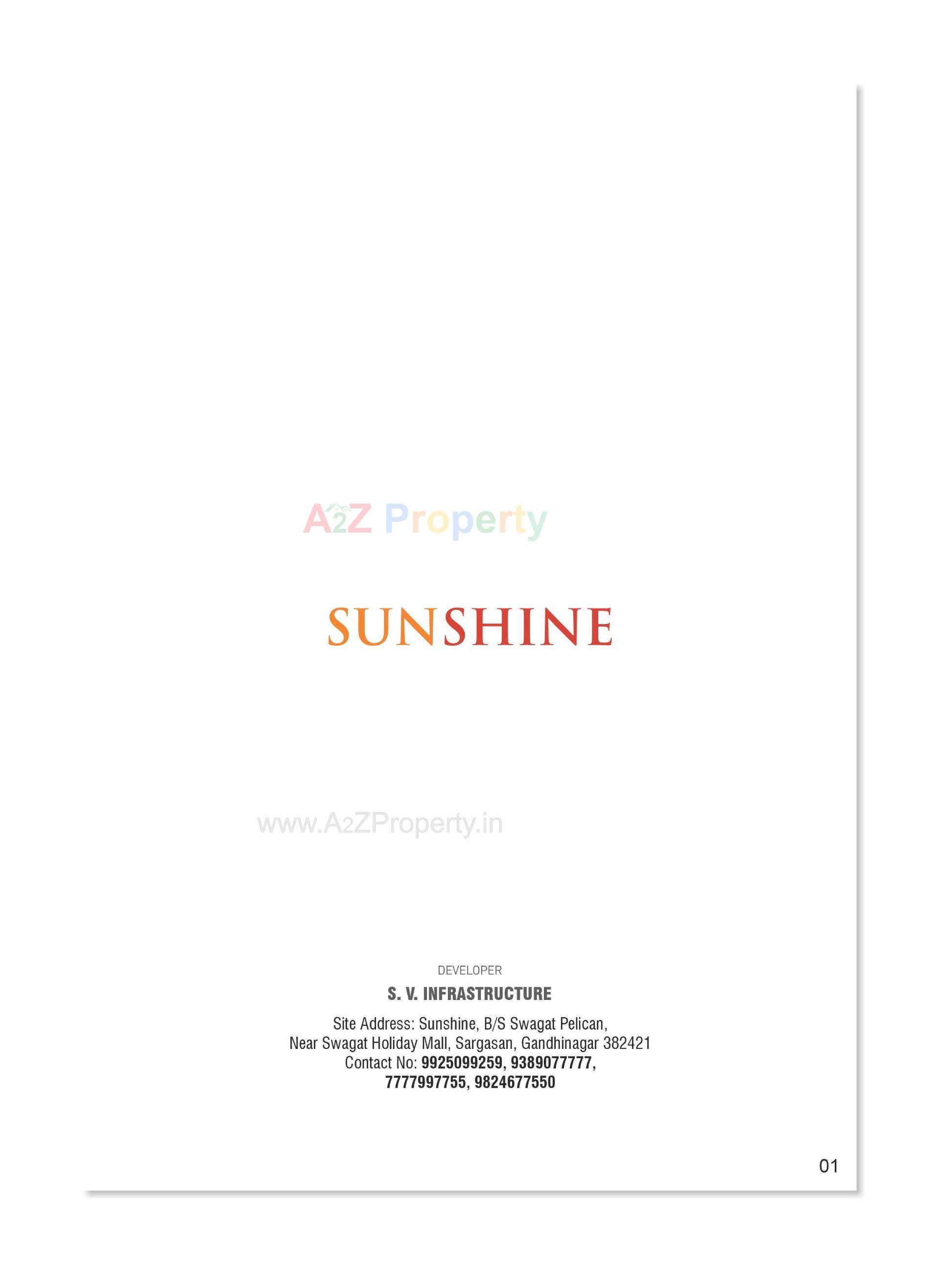  of real estate project Sunshine located at Sargasan, Gandhinagar, Gujarat