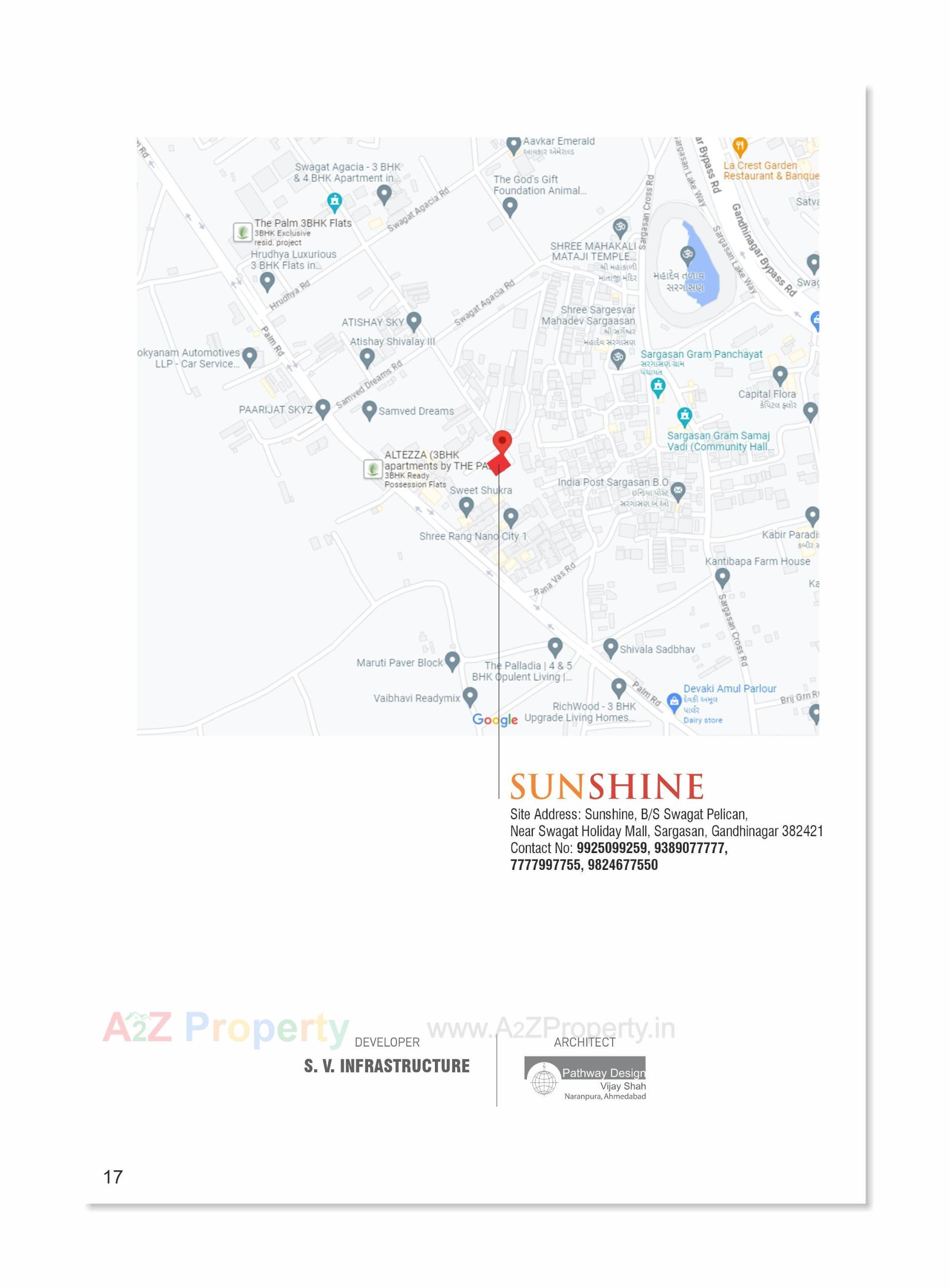  of real estate project Sunshine located at Sargasan, Gandhinagar, Gujarat