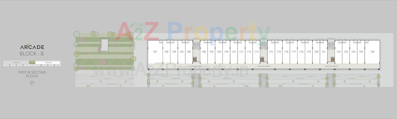 3D Elevation of real estate project Super Arcade located at Santej, Gandhinagar, Gujarat