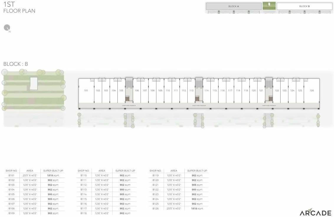 Layout of real estate project Super Arcade located at Santej, Gandhinagar, Gujarat