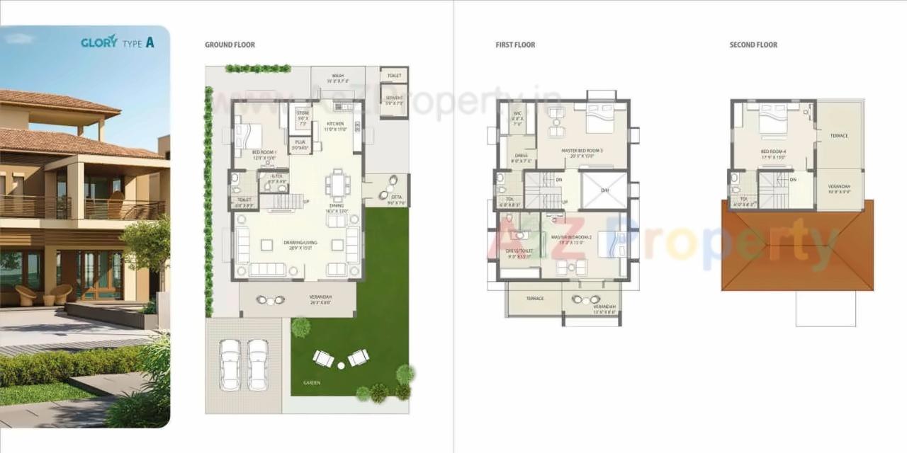 Layout of real estate project Super City located at Santej, Gandhinagar, Gujarat