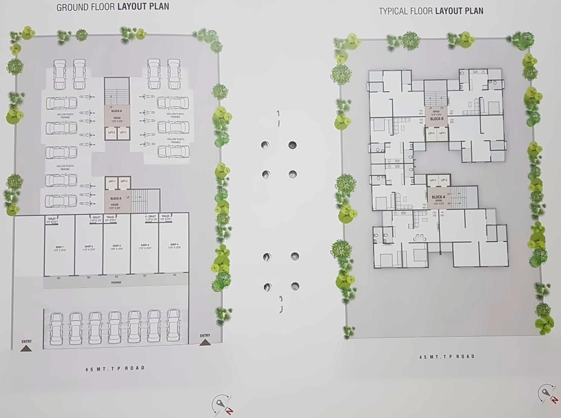 Layout of real estate project Suraj located at Vavol, Gandhinagar, Gujarat