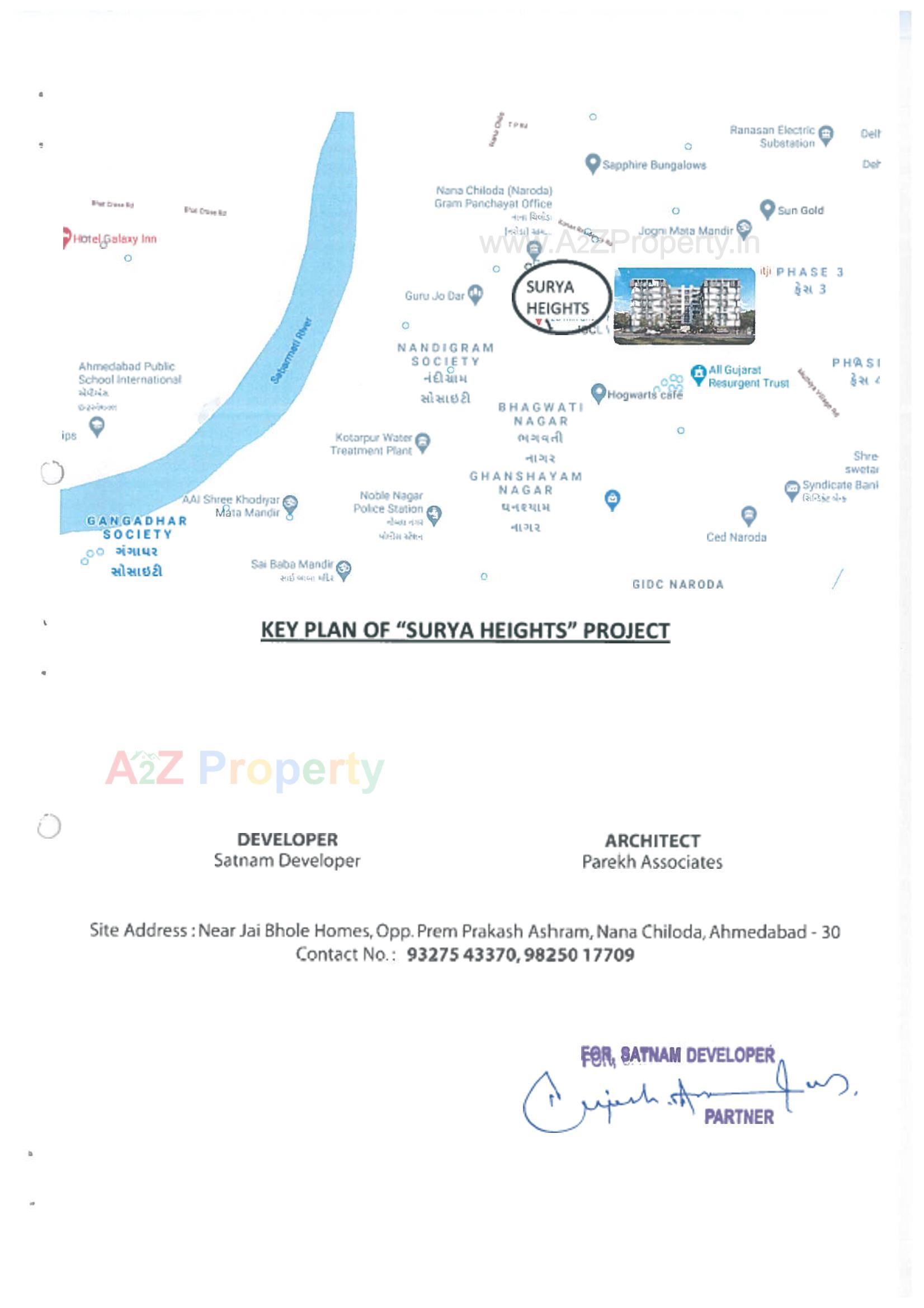  of real estate project Surya Heights located at Nana-chiloda, Gandhinagar, Gujarat