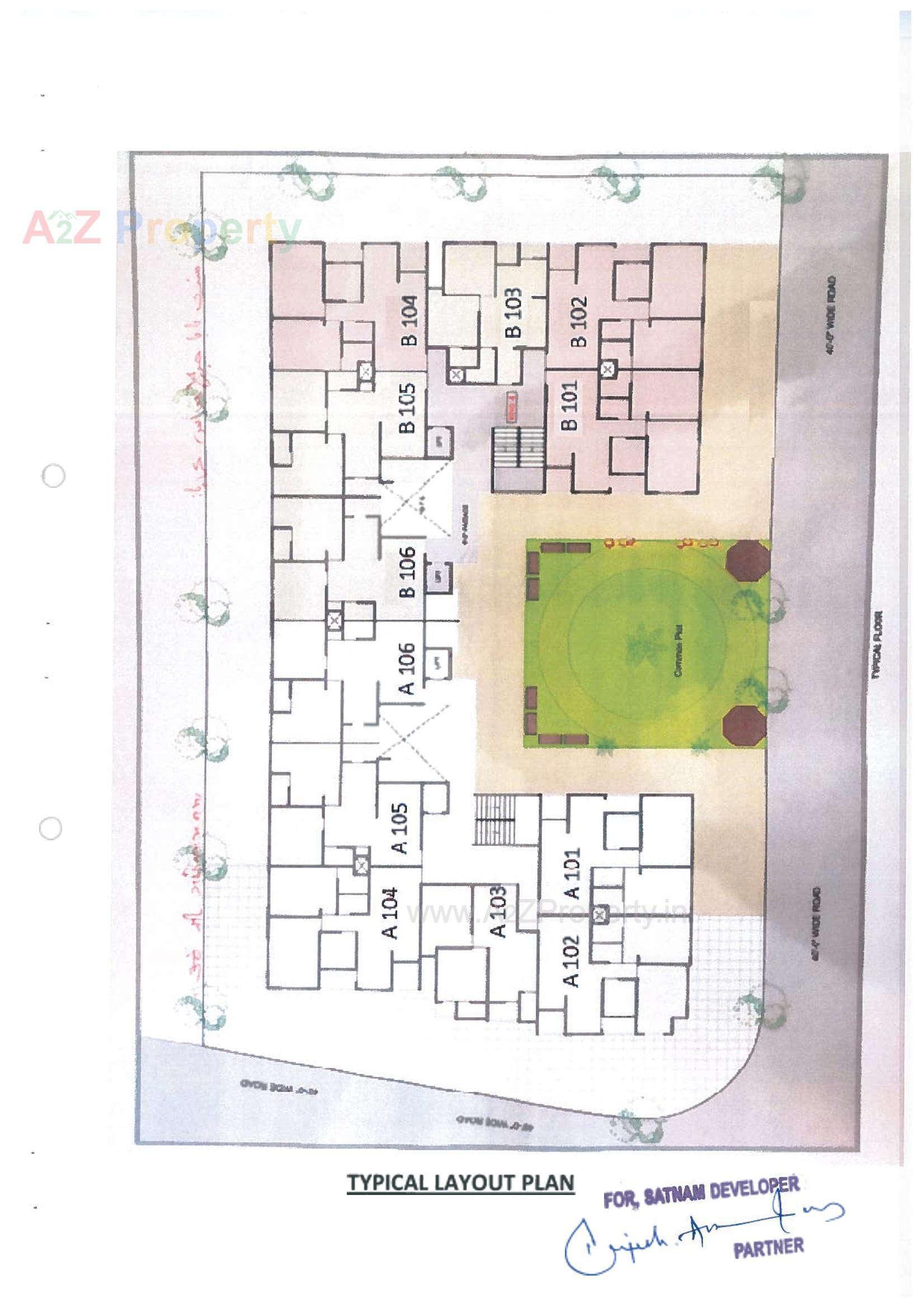 Layout of real estate project Surya Heights located at Nana-chiloda, Gandhinagar, Gujarat