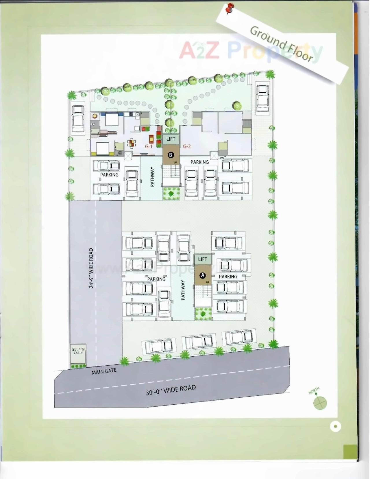 Layout of real estate project Suryam Status located at Raysan, Gandhinagar, Gujarat
