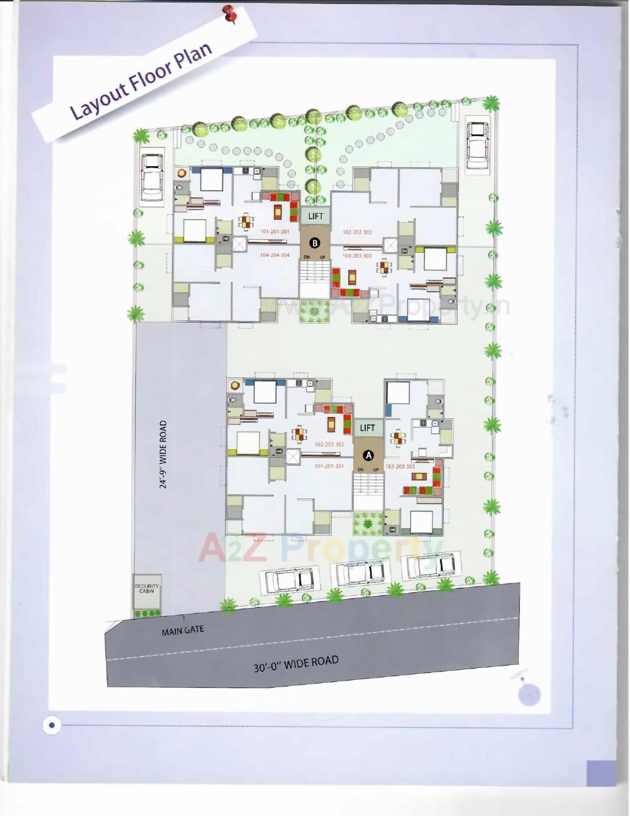 Layout of real estate project Suryam Status located at Raysan, Gandhinagar, Gujarat